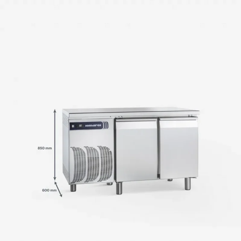 Table réfrigérée positive 2 portes avec plan de travail gamme snack 0/+8°c - 236 l Populaire