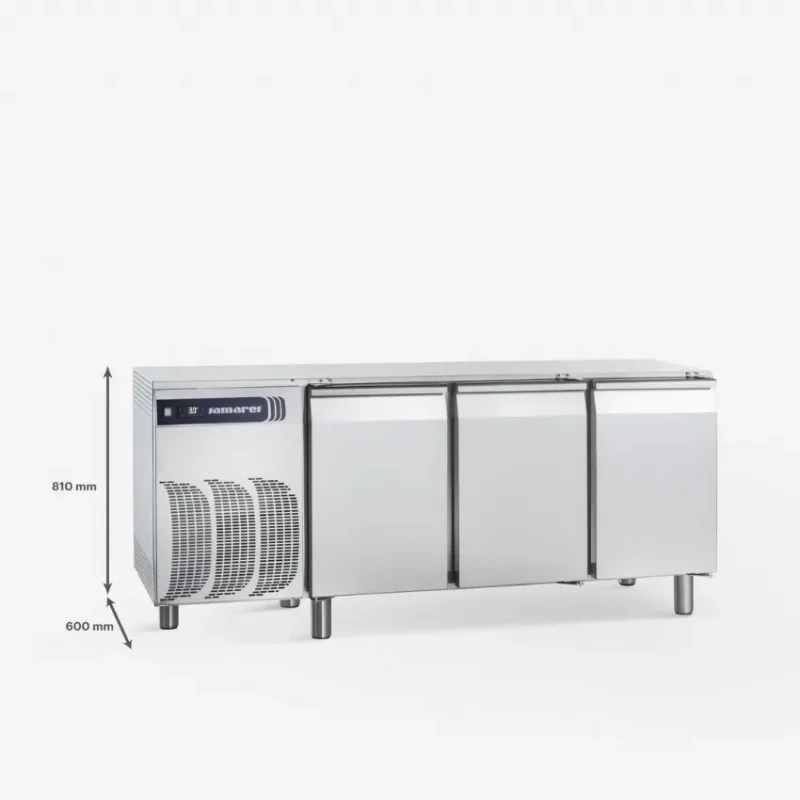 Table réfrigérée positive 3 portes sans plan de travail gamme snack 0/+8°c - 354 l Expédié Aujourd’hui