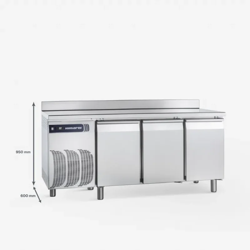 Table réfrigérée négative 3 portes avec plan de travail gamme snack -15/-22°c - 354 l Remise