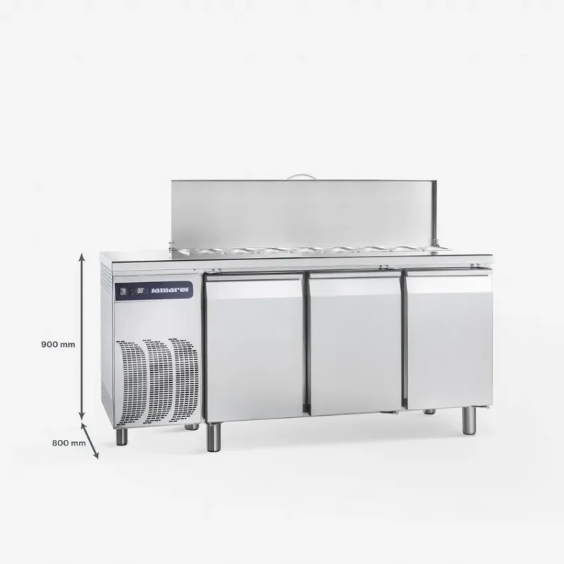 Table de sandwicherie réfrigérée 3 portes 0/+8°c - 609 l Prix Bas