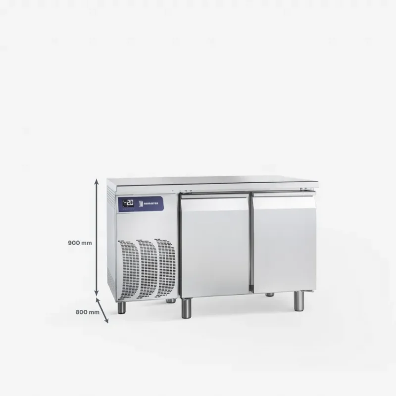 Haute Qualité Table réfrigérée positive 2 portes avec plan de travail -2/+8°c - 400 l - 600x400