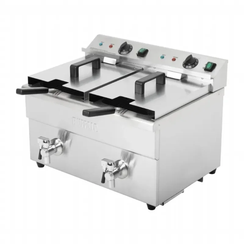 Certifié Friteuse induction double 2x 7,5 litres - 576x478x410mm