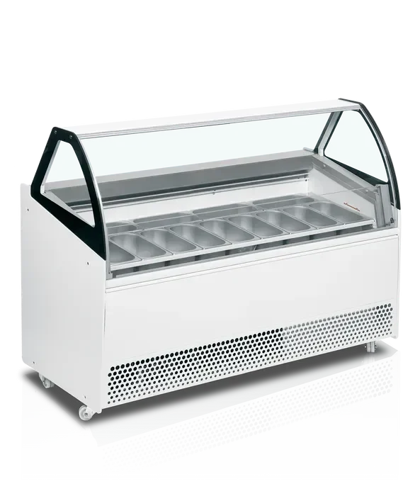 Vitrine congélateur de crème glacée blanc - 1740x860x1455 mm Commander Vite