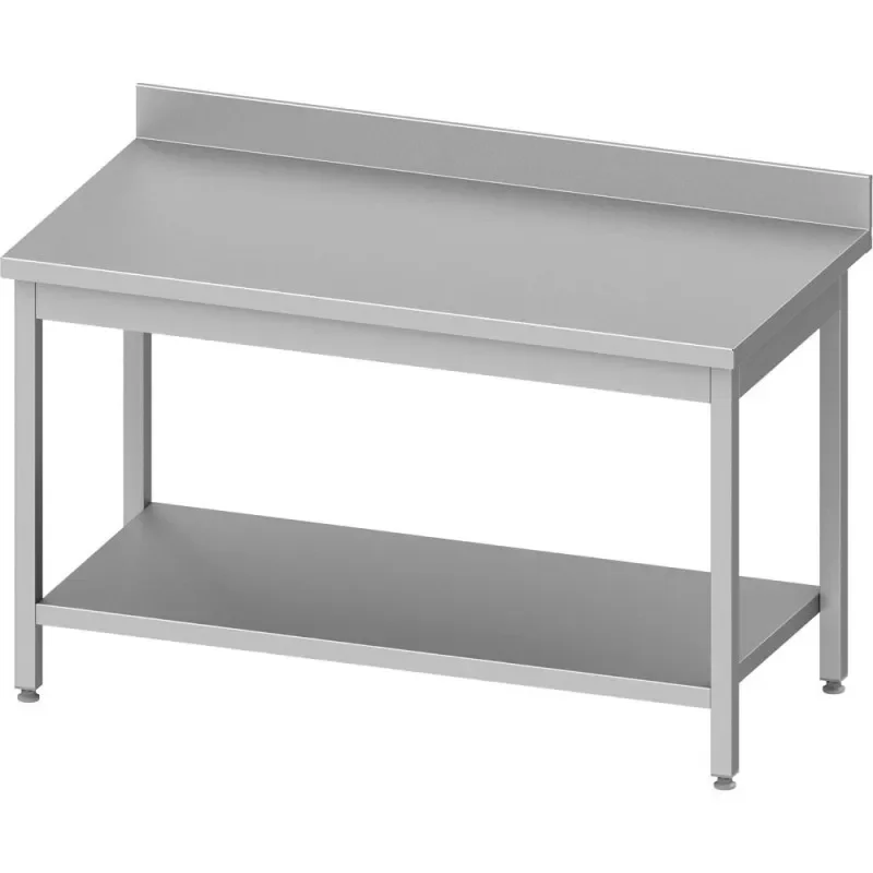 Paiement Sécurisé Table adossée avec étagère basse 1500x700x850 mm à monter
