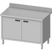 Livraison Express Table adossée avec portes battantes 800x600x850 mm à monter