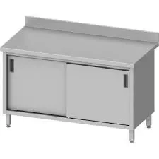 Table adossée avec portes coulissantes 1000x700x850 m à monter Jusqu’à Épuisement Des Stocks
