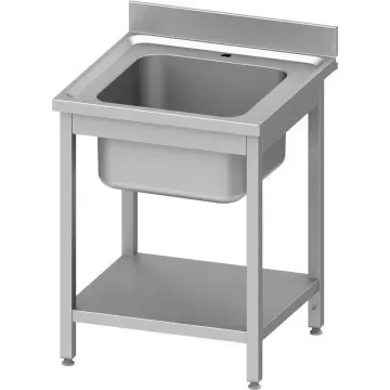 Achetez Aujourd’hui Plonge 1-bac avec étagère basse 600x600x850 mm à monter