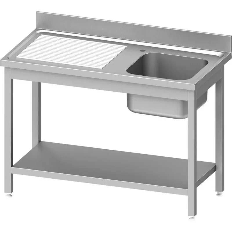 Plonge 1-bac (d) avec étagère basse 1000x700x850 mm à monter Quantité Limitée
