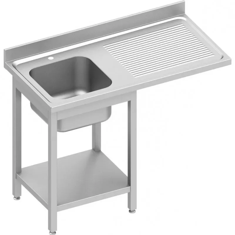Plonge 1-bac (g) avec espace pour lave-vaisselle 1200x700x900à monter Vente Flash