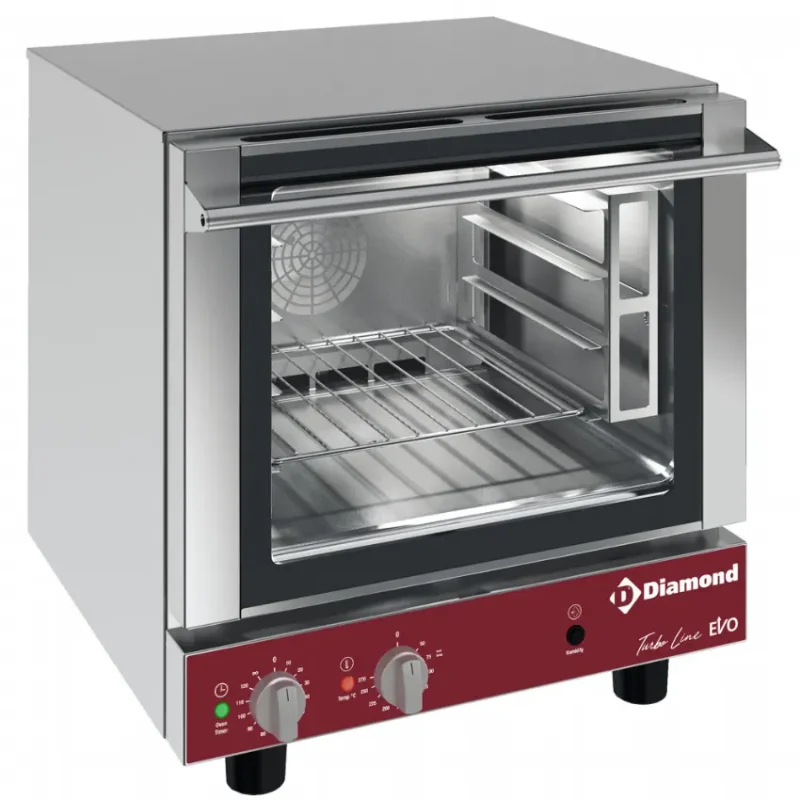Marque Four électrique à convection professionnel à 4 niveaux gn 2/3 avec humidificateur manuel - 590x650x575 mm