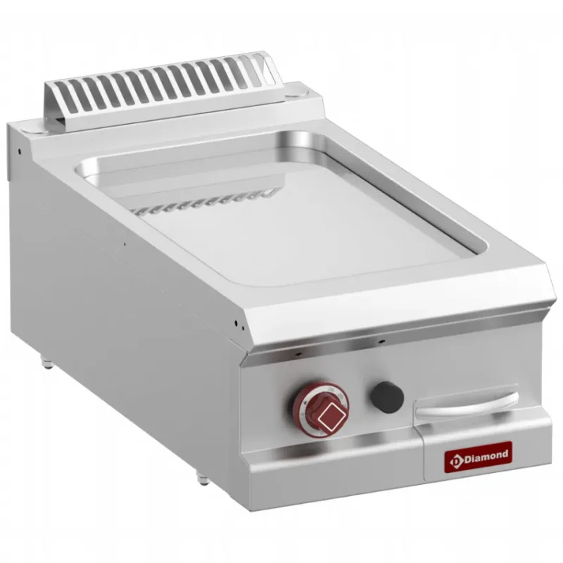 Promotion Saisonnière Plaque de cuisson de table à gaz snacking avec plaque chromée lisse - 330x540 mm