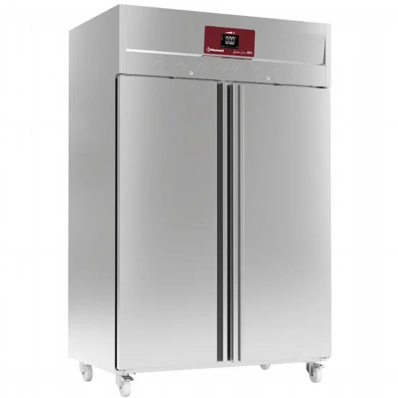 Armoire négative professionnelle sur roues avec 2 portes pleines gn 2/1 - 1400 litres Haute Qualité