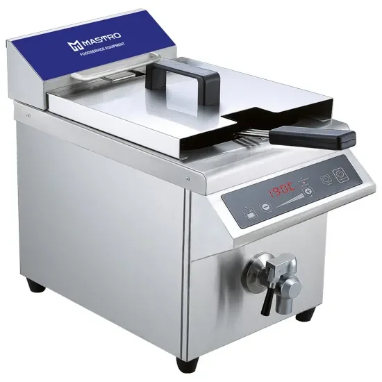Friteuse à induction de table avec robinet de vidange 6 l - puissance 3,6 kw monophasé Certifié