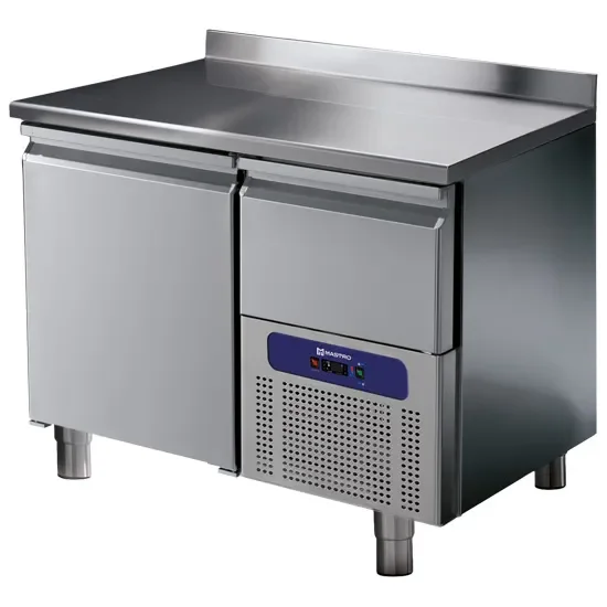 Table réfrigérée inox 1 porte gn 1/1 avec dosseret température -2/+8°c Meilleur Prix