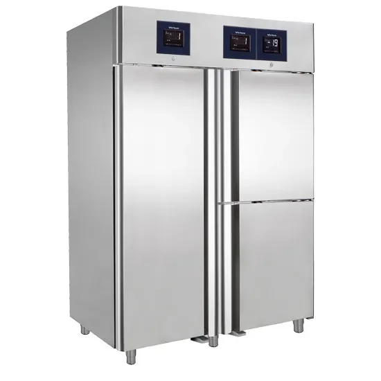 Prix Choc Réfrigérateur inox 3 températures gn 2/1 température -2/+8°c et volume 700+350+350 l