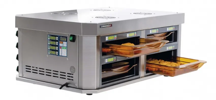 Coffre de maintien chaud horizontal avec 4 bacs gn1/1 puissance 3000 w Prix Réduit