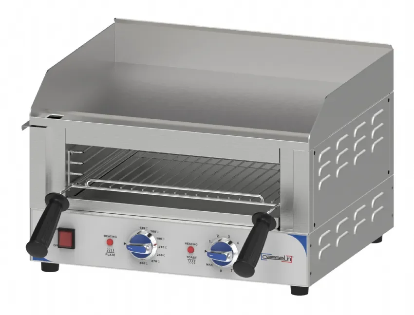 Plaque à snacker avec toasteur intégré monophasé puissance 3600 w 515x340 inox Achetez Aujourd’hui