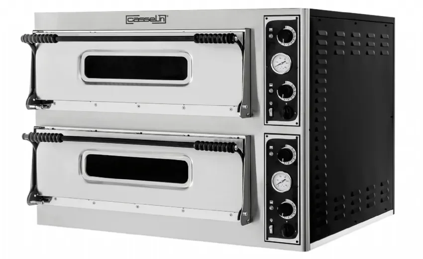 Four à pizza électrique 2 chambres 8 pizzas diamètre 32 cm triphasé Offre Exclusive