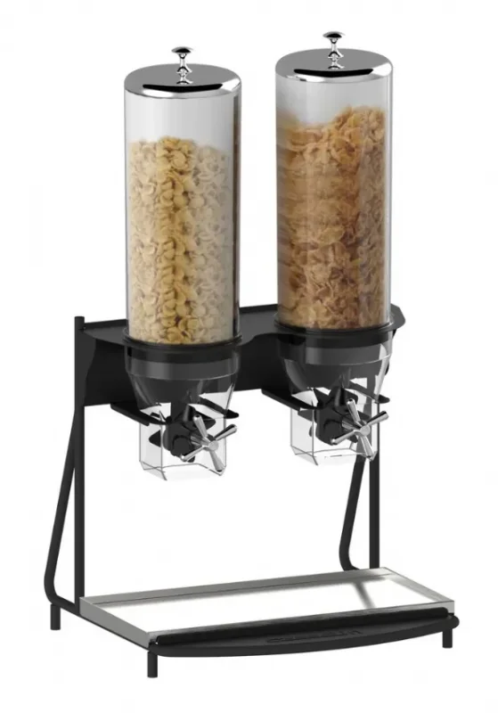 Distributeur de céréales large noir 2 tubes avec capacité 2 x 5 l Offre Du Jour