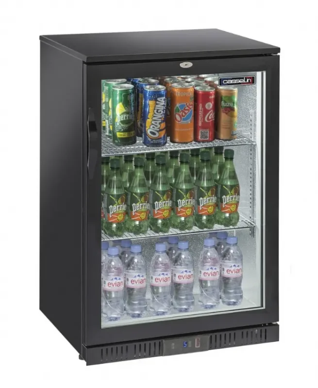 Jusqu’à Épuisement Des Stocks Arrière bar 1 porte à charnières noir température -1/+6°c avec volume 133 l