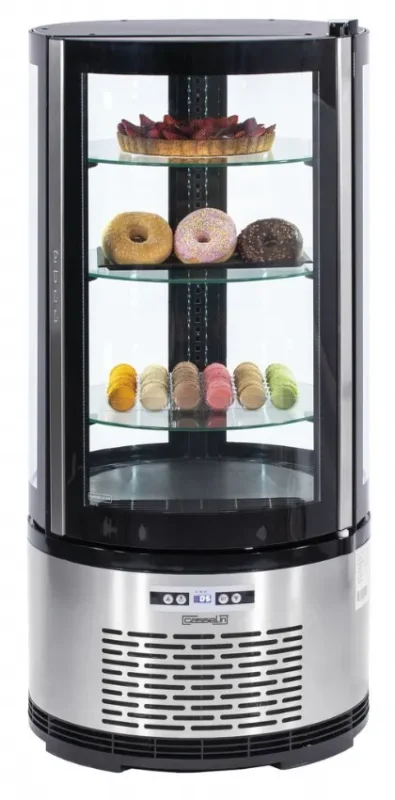 Vitrine réfrigérée ronde vitres courbes température +2/+8°c et 100 l Prix Bas