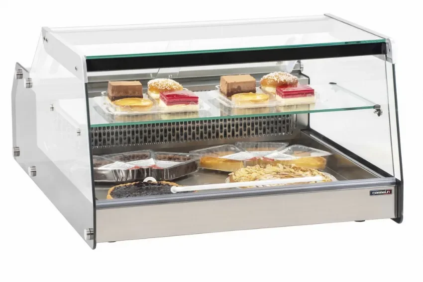 Retour Gratuit Vitrine réfrigérée inox à poser température 2 à 12 °c et capacité 128 l
