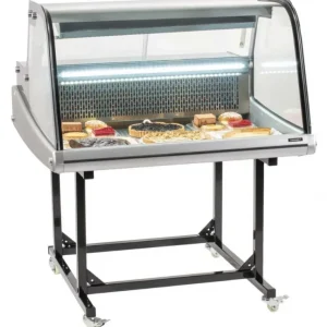 Vitrine réfrigérée de marché vitre bombée sur chariot capacité 175 l et température 2/12°c Meilleur Prix