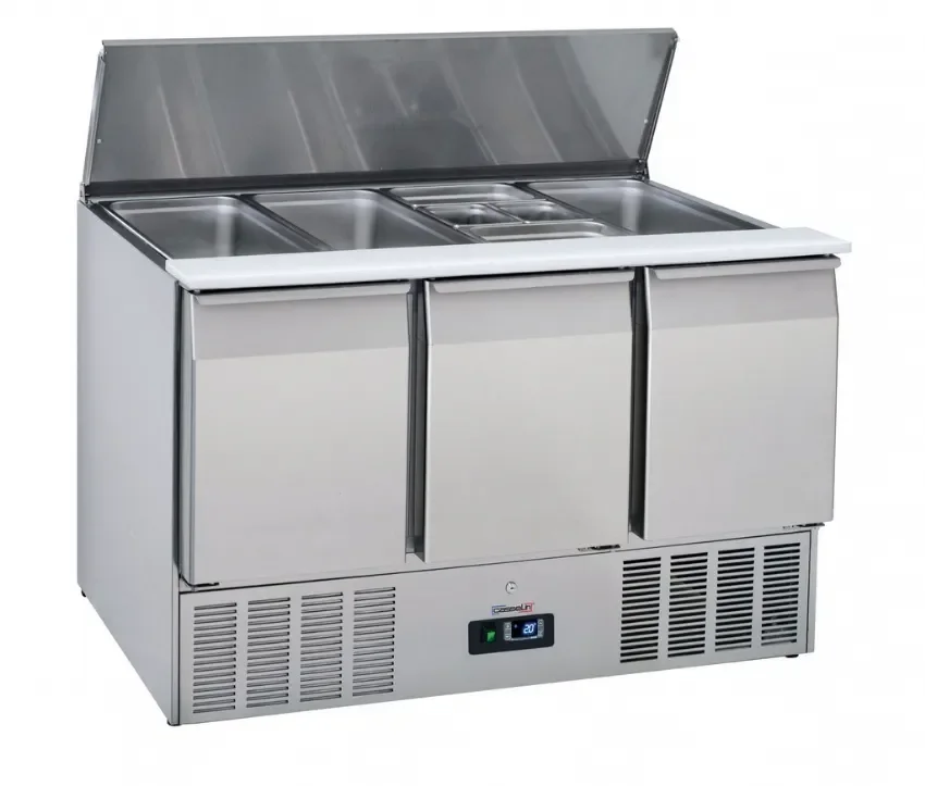 Saladette réfrigérée de préparation 3 portes température 0/+8°c inox Marque