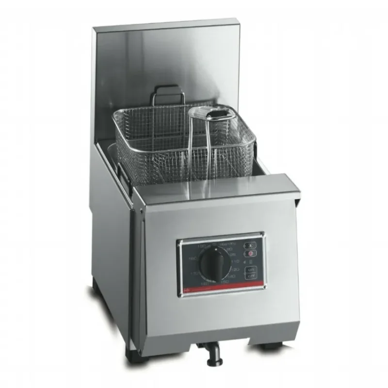 Petit Prix Friteuse pour comptoir 1 panier électrique 7l avec vidange - 270x475x455 mm