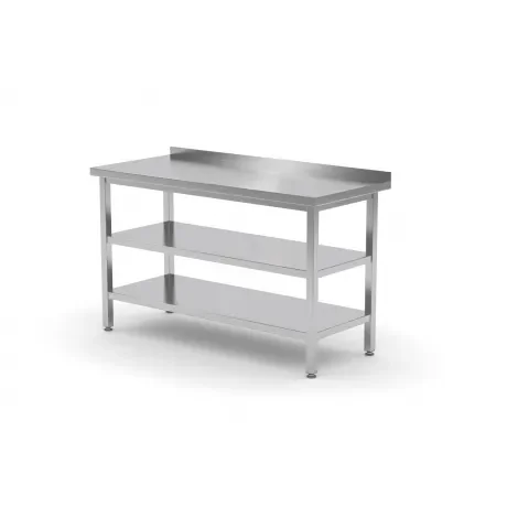 Expédié Aujourd’hui Table adossée avec 2 étagères 1500x700x850 mm à monter