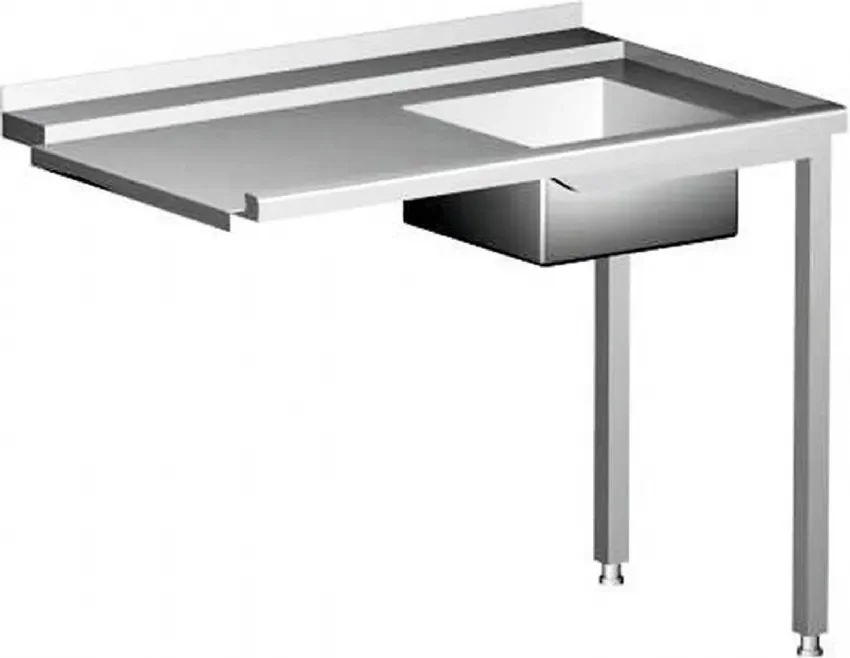 Table de chargement inclinée 1 bac à droite sans étagère pour lave-vaisselle 800x750x880 mm Offre Du Jour