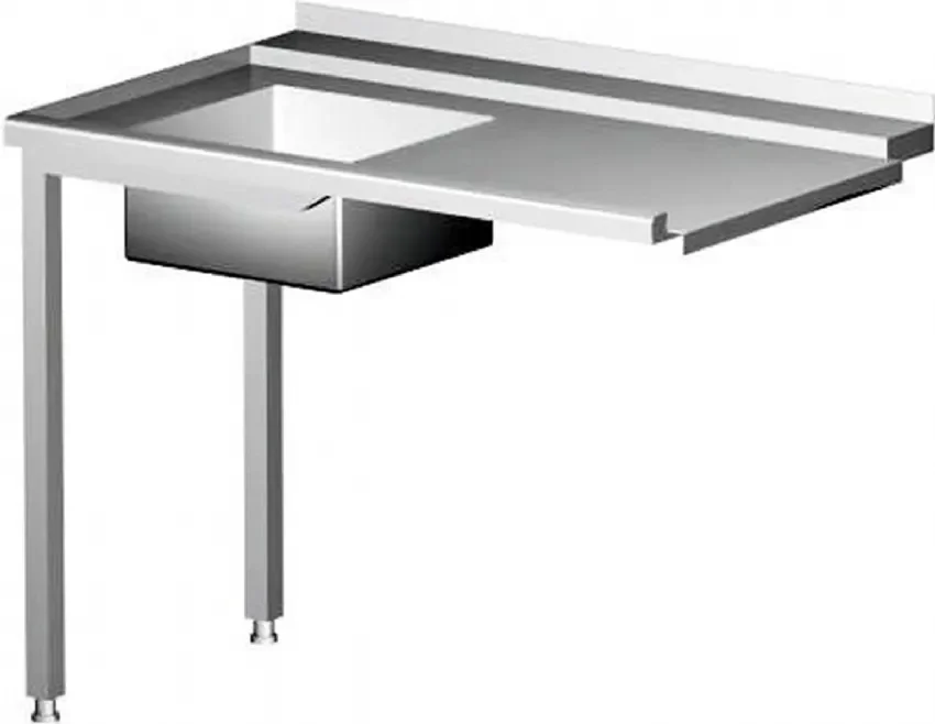 Prix Choc Table de chargement inclinée 1 bac à gauche sans étagère pour lave-vaisselle 1200x750x880 mm