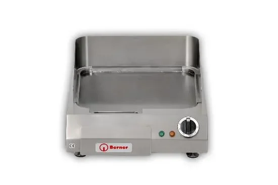Meilleur Choix Plancha professionnelle monophasée lisse 1 zone avec vidange - 400x455 mm