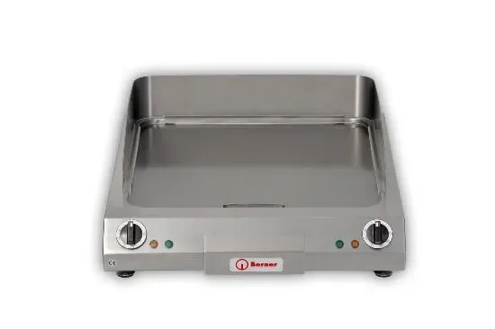 Offre Exclusive Plancha professionnelle chauffage rapide triphasée lisse 2 zones avec vidange - 500x660mm