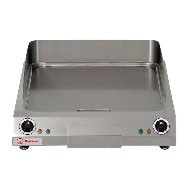 Quantité Limitée Plancha professionnelle triphasée lisse 2 zones avec vidange - 600x660mm