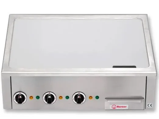 Plaque de cuisson triphasée asian grill teppanyaki 2 zones avec vidange - 600x600x200 mm Expédié Aujourd’hui