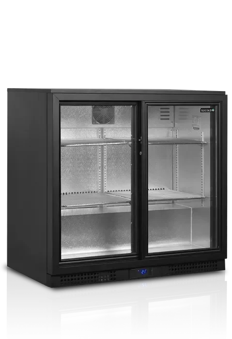 Offre Limitée Arrière de bar réfrigéré 2 portes vitrées coulissantes 190 l +2/+10 °c - 900x515x870 mm