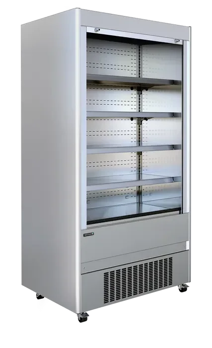 Nouveauté Vitrine réfrigérée 3m1 positive inox libre service 680 l -1/+5 °c - 1312x740x1994 mm