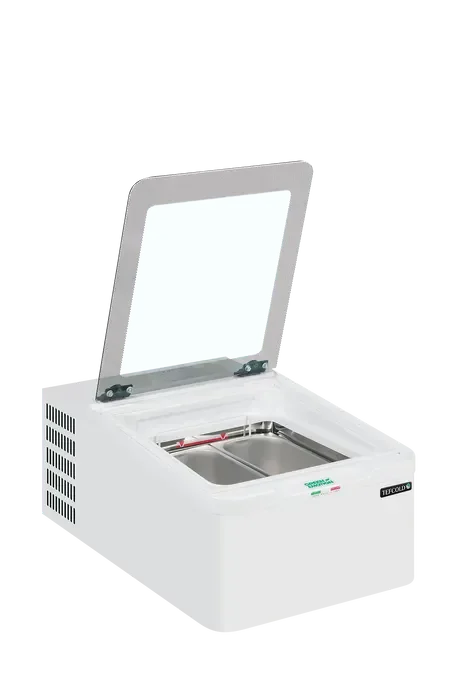 Mini congélateur pour glace à poser professionnel blanc 2 bacs 28 l -22/-10°c - 490x790x345 mm Remise