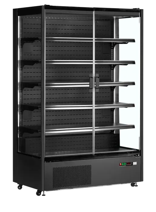 Vitrine réfrigérée pour supermarché 3m1 1292 l noire - 1310x740x2050 mm Seulement Aujourd’hui