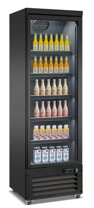 Réfrigérateur positif noir 1 porte vitrée 450 l 0/+10°c - 620x705x2050 mm Nouveauté