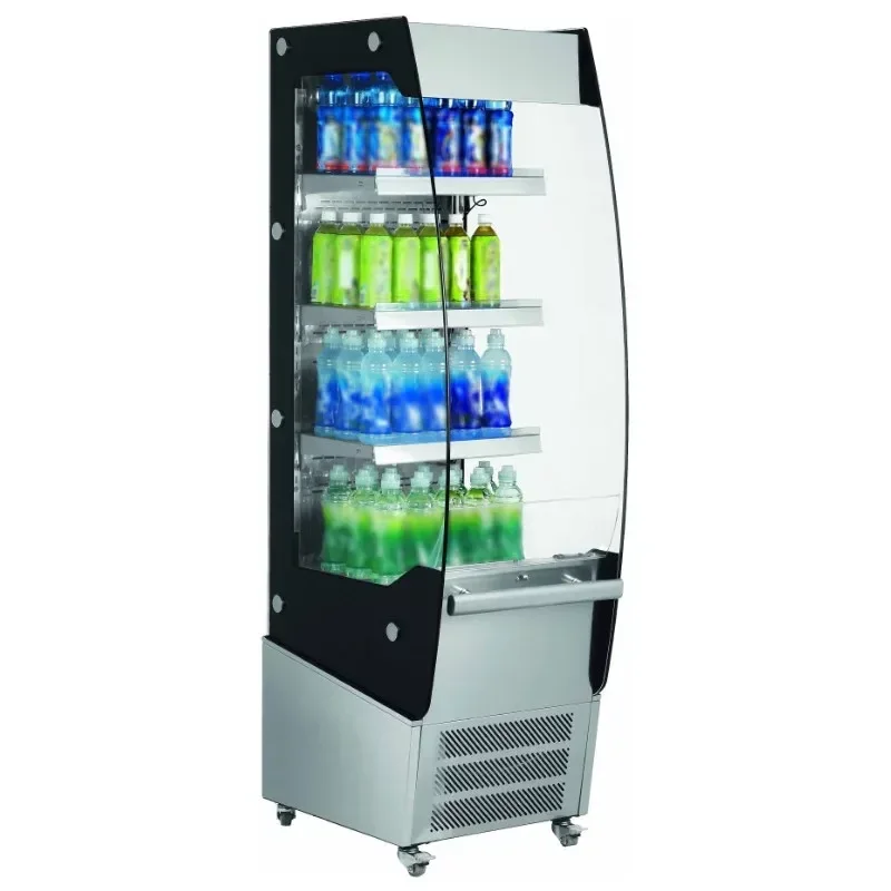 Vitrine réfrigérée inox libre-service +2°c/+10° avec 3 réglables - 220 litres Offre Limitée
