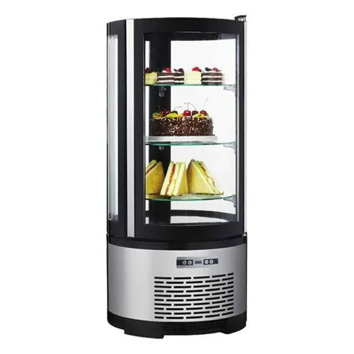Vitrine réfrigérée inox type gourmet +2°c/+8°c verre doublé - 100 litres Meilleur Choix