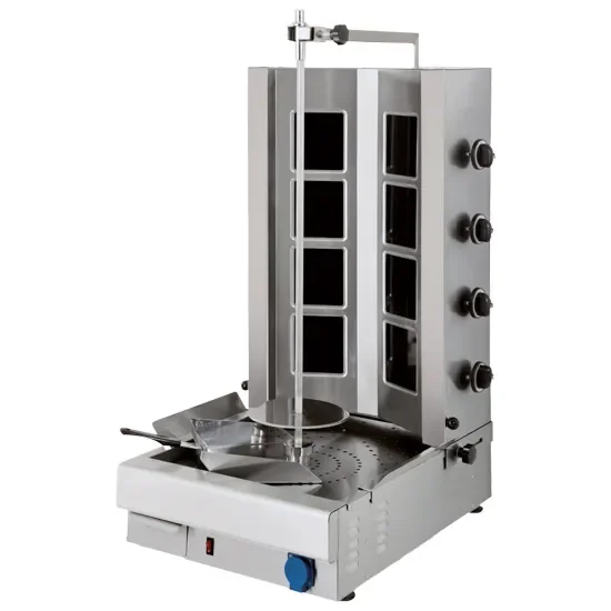 Expédié Aujourd’hui Grill à kebab vitrocéramique moteur en bas triphasé - avec 40-60 kg - 480 x 630 x 1115 mm