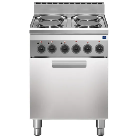 Cuisinière électrique 4 plaques sur four électrique à convection avec gril Nouvelle Collection