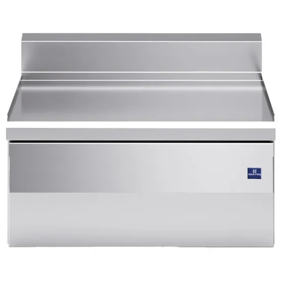 Élément neutre inox avec tiroir à poser - 600 x 600 x 300 mm Prix Réduit