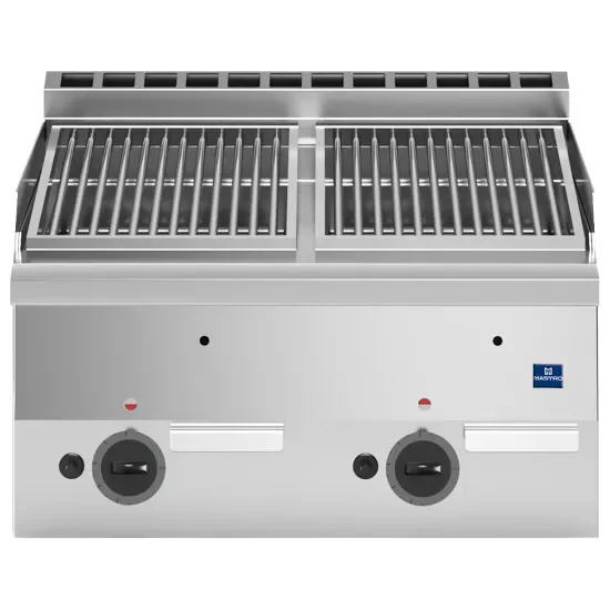 Quantité Limitée Grill pierre lavique gaz à poser avec format 600 x 600 x 300 mm