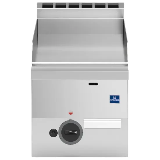 Plaque à snacker gaz à poser lisse avec puissance 5,2 kw et 300 x 600 x 300 mm Vente Directe