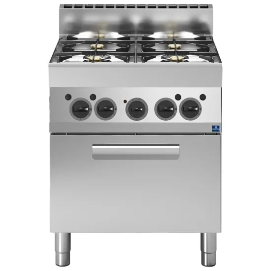 Populaire Cuisinière à gaz 4 brûleurs four électrique à convection puissance 3,96 kw