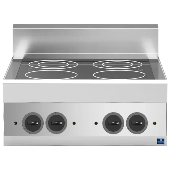 Nouveauté Plan de cuisson électrique vitrocéramique 4 plaques triphasé puissance 9,2 kw
